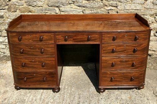 Antique Victorian Mahogany Ships Desk