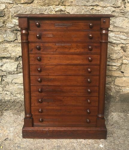 Antique Wellington Collectors Cabinet