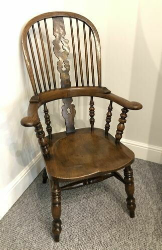 Antique Broad Arm Windsor Chair