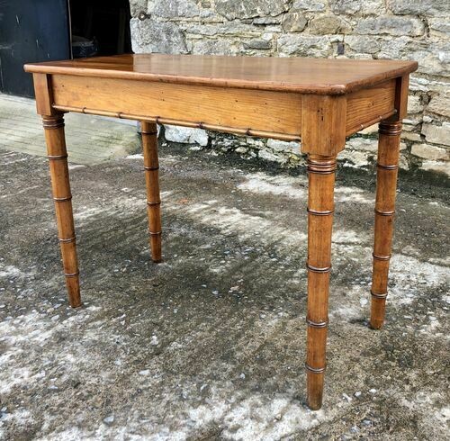 Antique Faux Bamboo Console Side Table