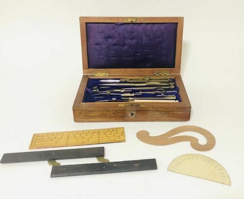 Antique Technical Drawing Instrument Set