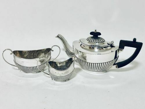 Antique Solid Silver Bachelors Tea Set