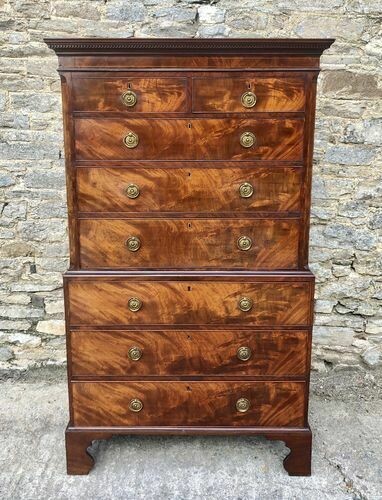 Georgian Mahogany Chest on Chest