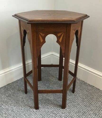 Arts & Crafts Moorish Style Hexagonal Side Table