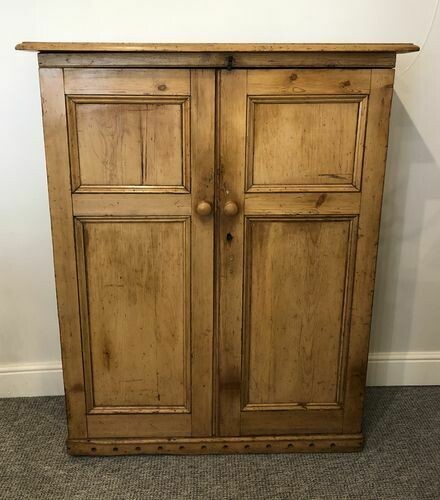 Antique Victorian Narrow Pine Larder Cupboard