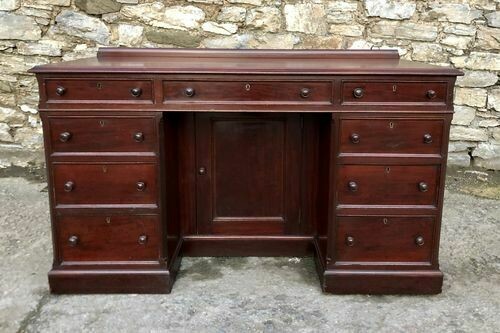Antique Victorian Mahogany Dressing Table Desk
