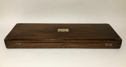 Antique Mahogany Brass Bound Gun Case
