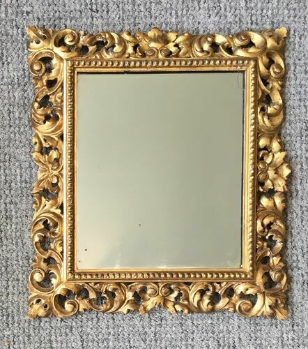 19th Century Carved Gilded Florentine Mirror