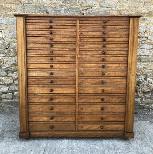 Large Antique Collectors Cabinet