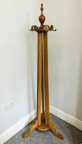 Edwardian Oak Revolving Hat and Coat Stand