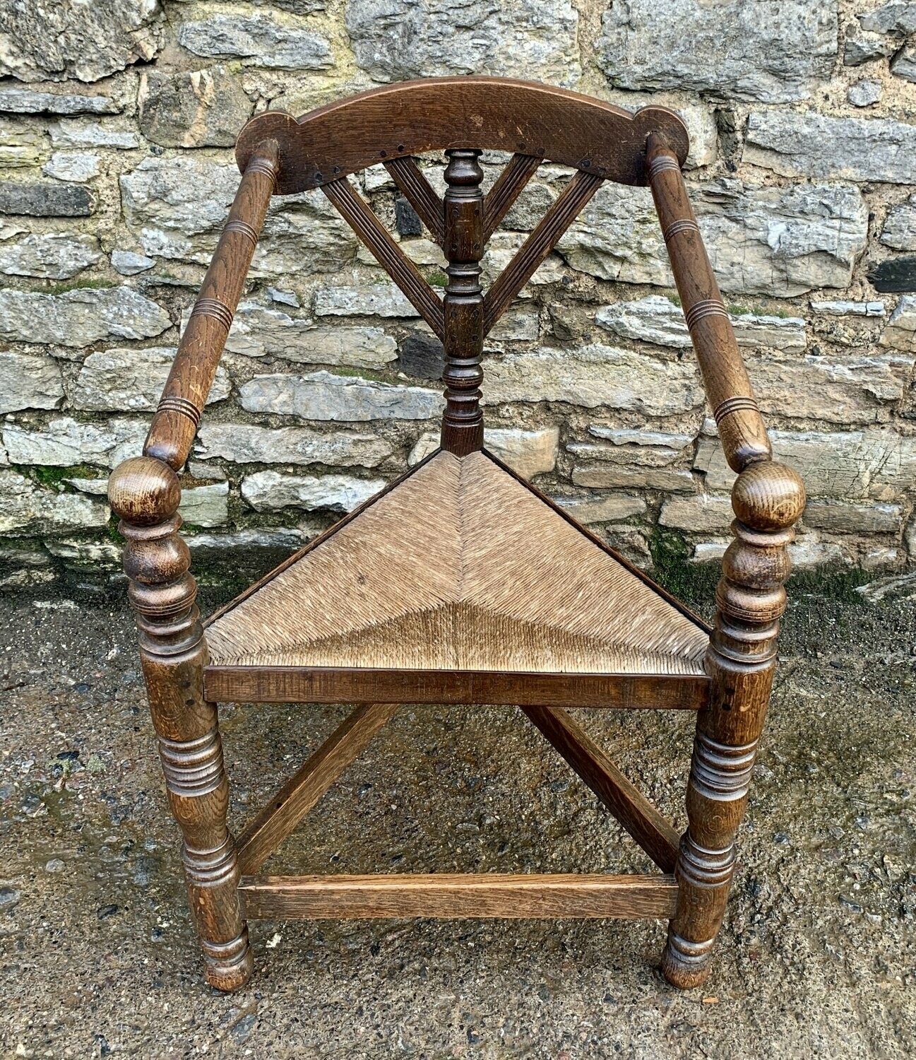 Antique Oak Turners Corner Chair
