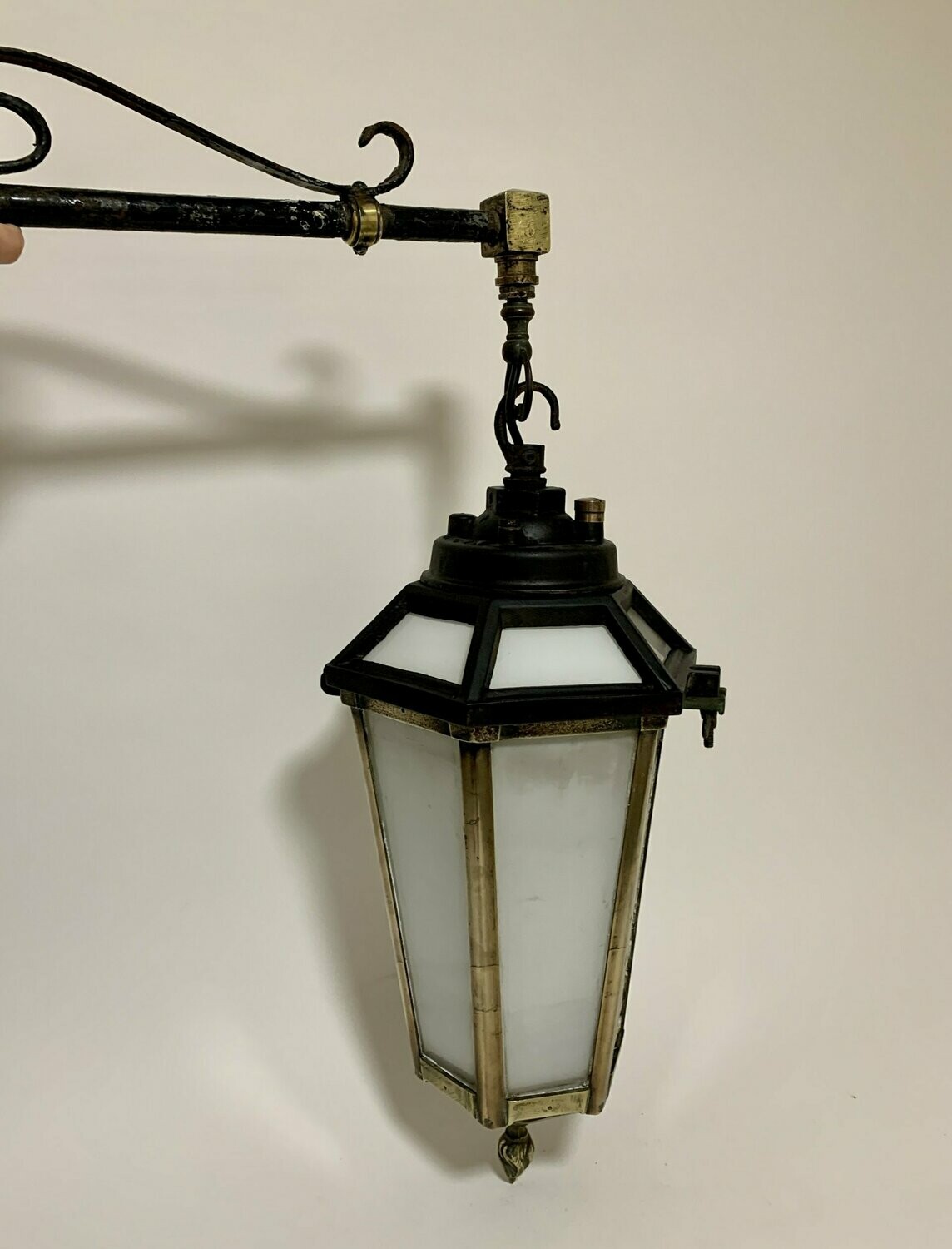 Antique Revo Lantern on Wall Bracket