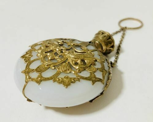 Antique Silver Gilt Chatelaine Scent Bottle