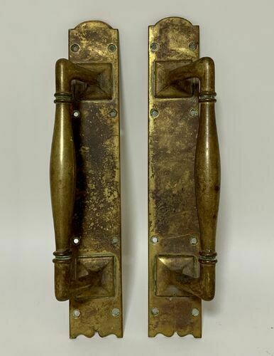 Pair of Antique Brass Door Handles