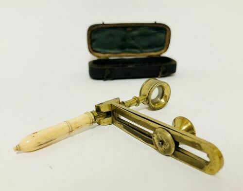 Antique Botanical Folding Pocket Microscope