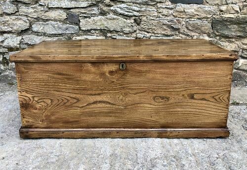 Antique Elm Blanket Box