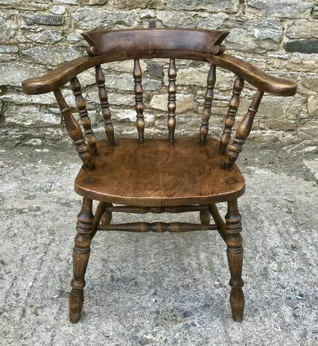 Antique Elm Captain’s Chair