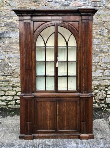 18th Century Barrel Back Oak Corner Cupboard