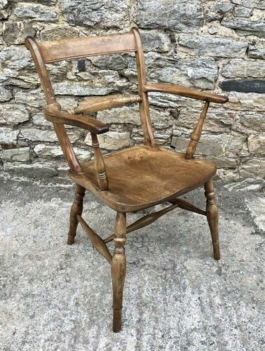 Antique Windsor Bar Back Carver Chair