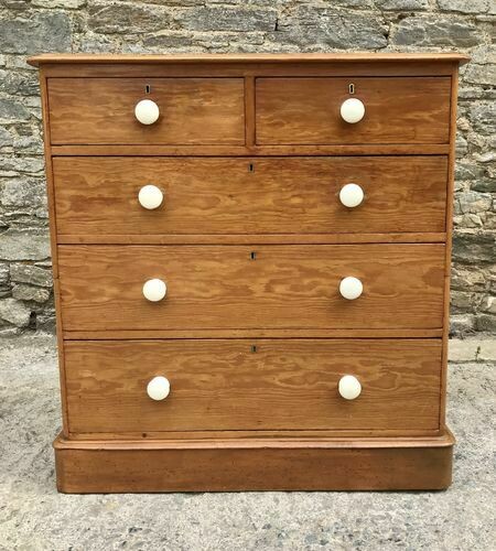Large Victorian Pine Chest of Drawers