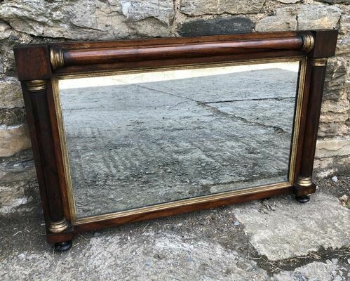 Regency Rosewood Gilt Overmantle Mirror