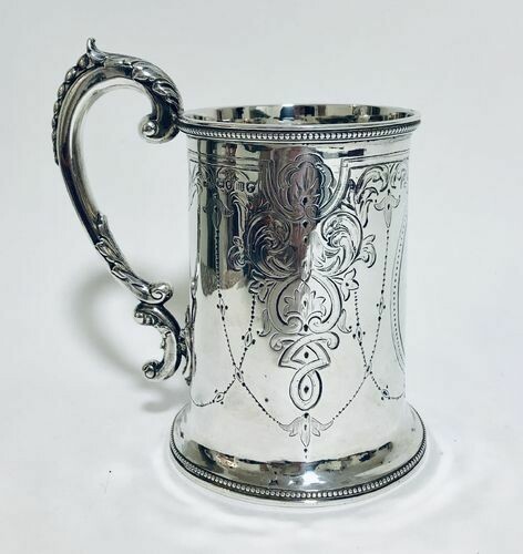 Victorian Solid Silver Tankard