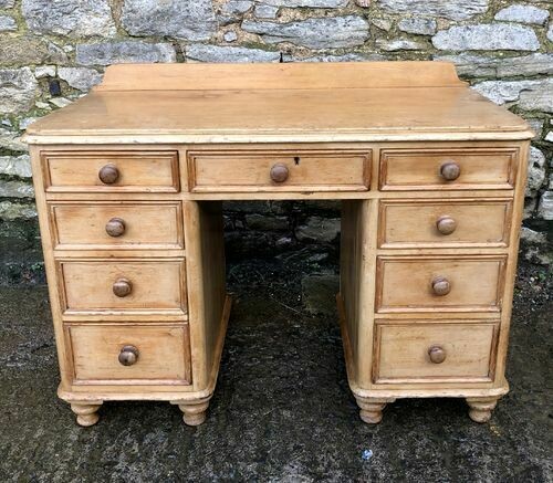 Antique Pine Kneehole Desk