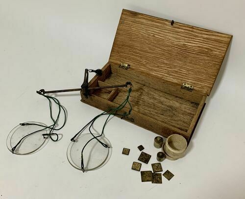 Antique Travelling Apothecary Scales