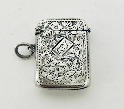 Antique Silver Vesta Case