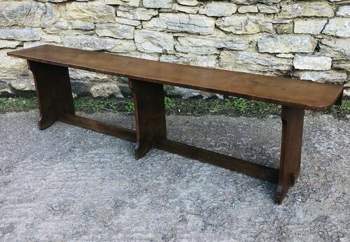 Antique 6ft Fruitwood Bench