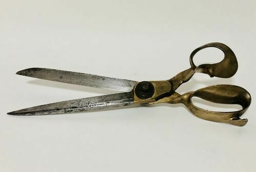 Large Antique Bronze Fabric Scissors