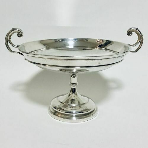 Antique Solid Silver Twin Handled Comport