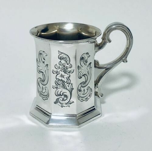 Early Victorian Solid Silver Christening Cup