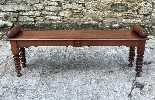 Antique Bobbin Turned Window Seat