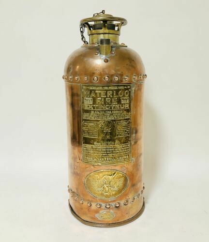 Antique Copper Waterloo Fire Extinguisher