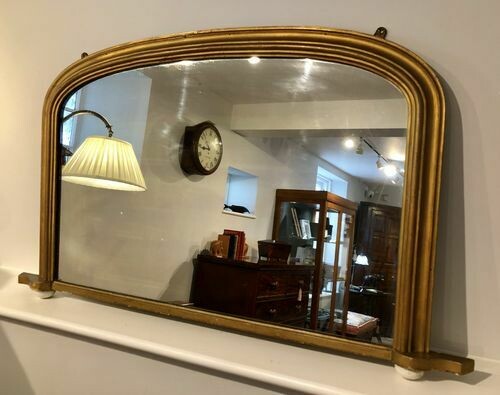 Antique Victorian Gilt Overmantle Mirror