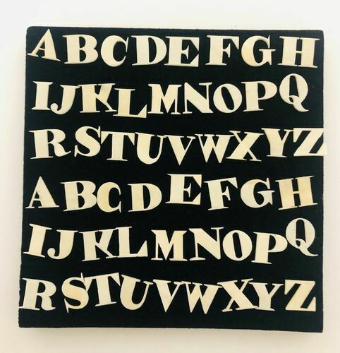 Complete Set of Bone Spelling Alphabet Letters