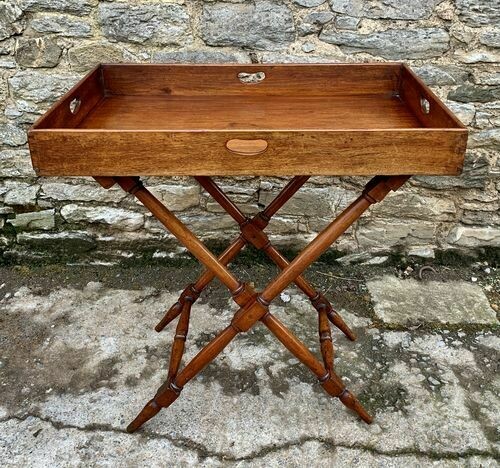 Victorian Mahogany Folding Butlers Tray