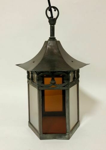 Antique Hanging Glass Lantern