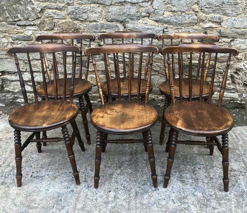 Set of 6 Antique Penny Chairs