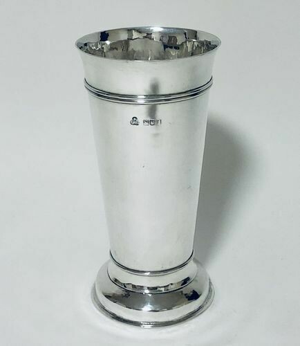 Large Antique Solid Silver Beaker