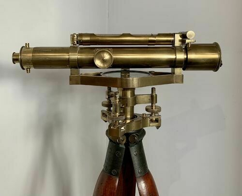 Antique Stanley Surveyors Level on Tripod