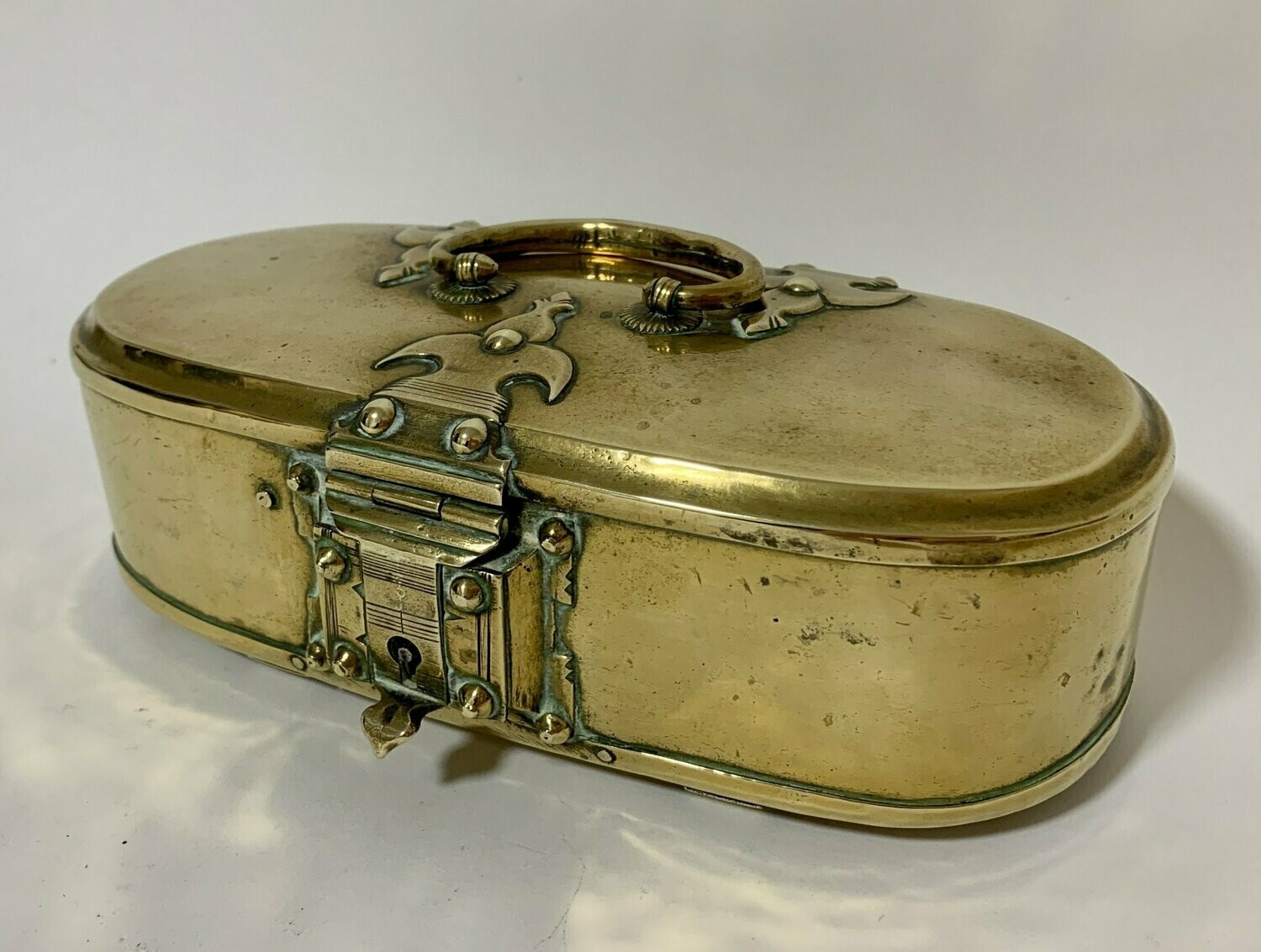Antique Eastern Brass Dowry Box