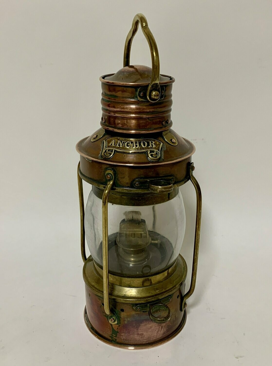 Ships Copper Anchor Lamp