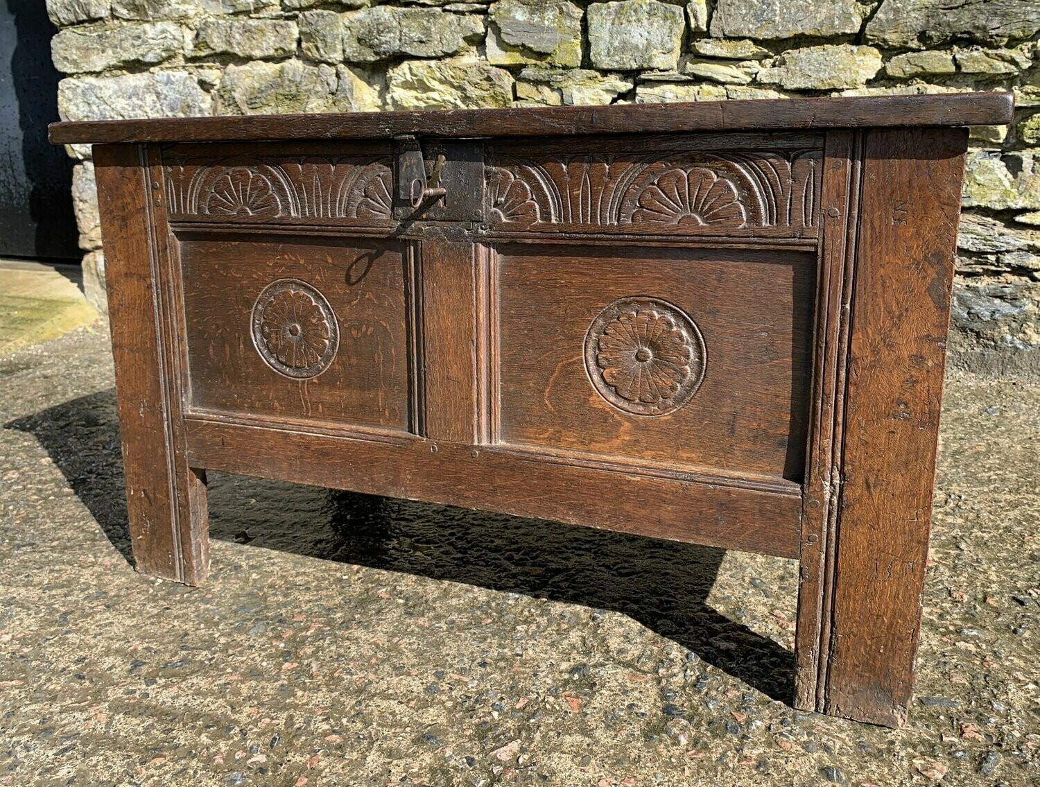 Small 17th Century Devon Oak Coffer