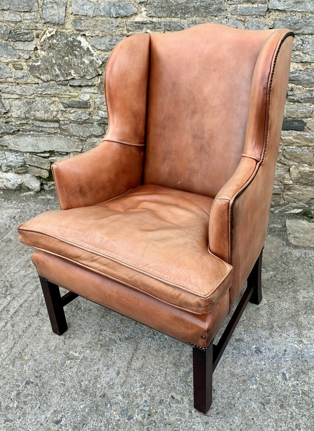 Leather Wingback Armchair