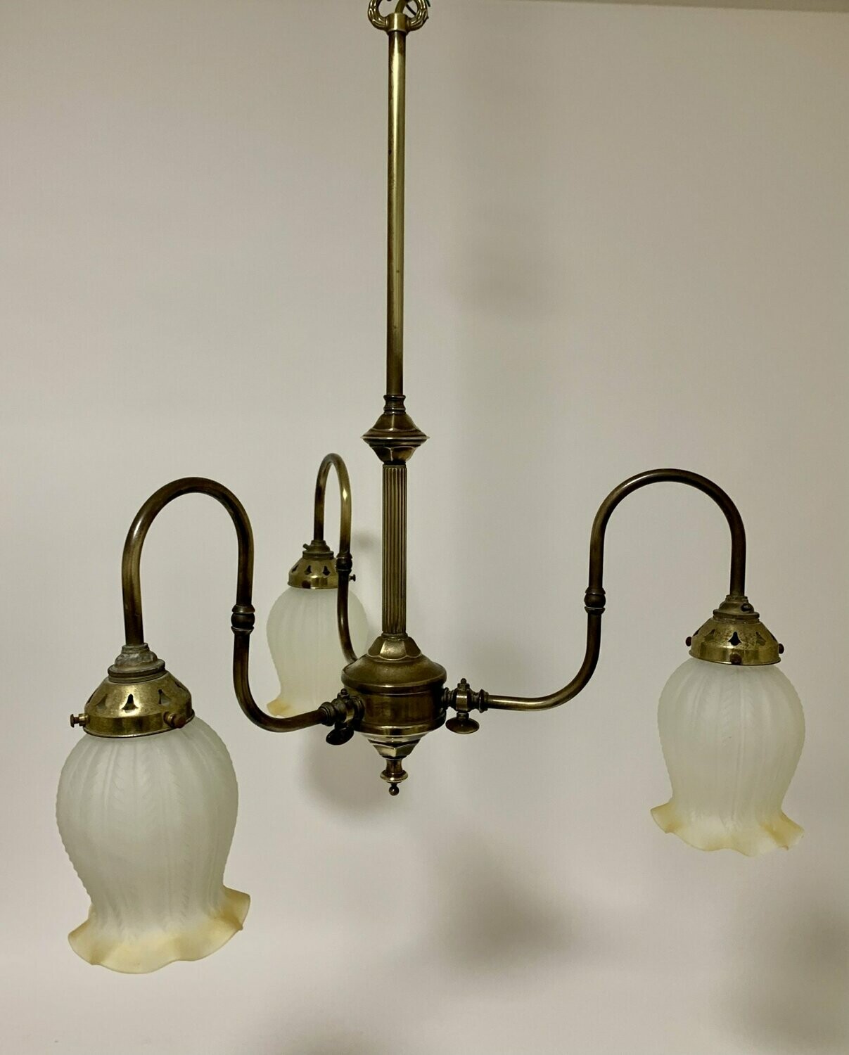 Antique Brass 3 Arm Chandelier