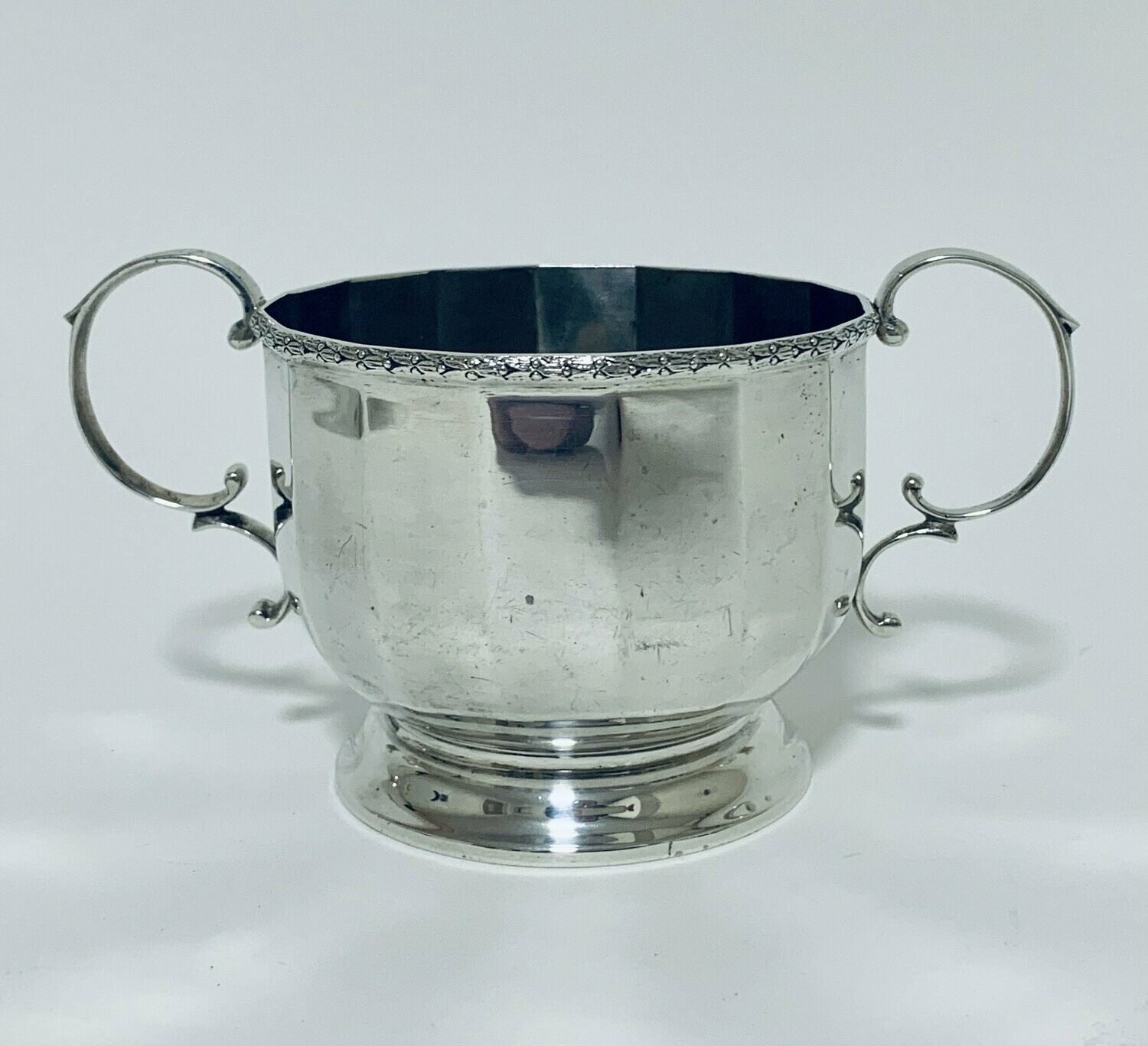 Antique Solid Sterling Silver Twin Handled Bowl
