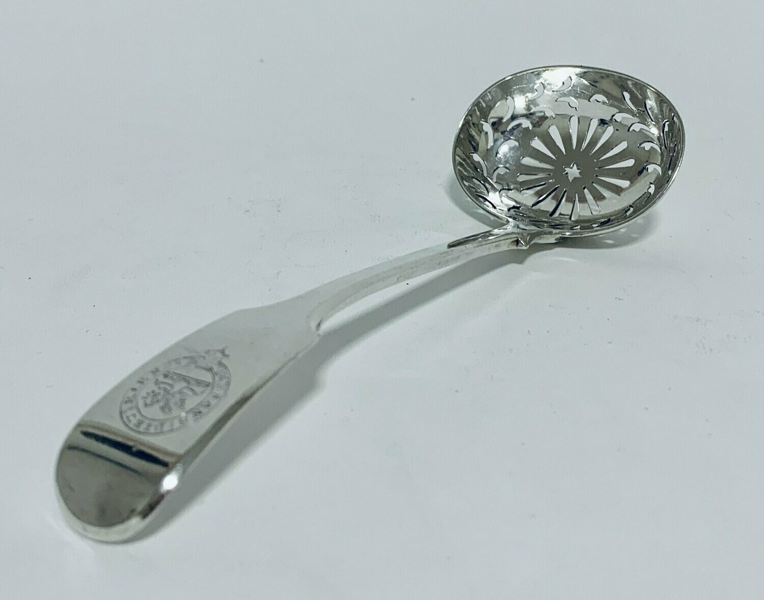 Georgian Solid Silver Sugar Sifter Spoon