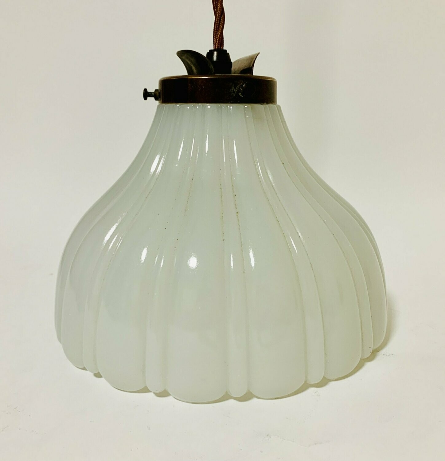 Antique Milk Glass Pendant Light